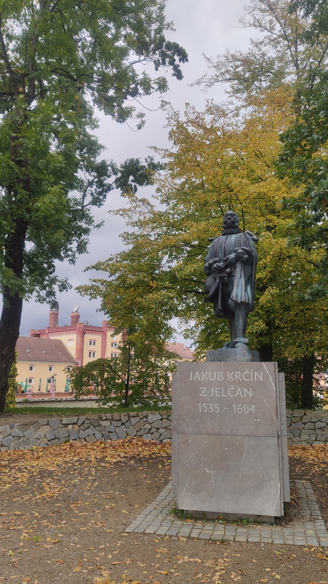 Socha Jakuba Krčína z Jelčan v Třeboni